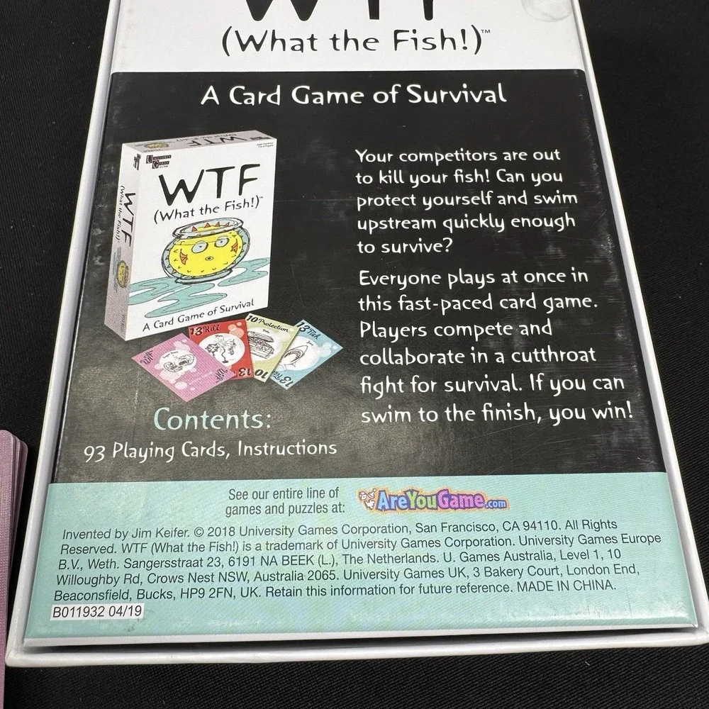 WTF (What the Fish!) Card Game of Survival‎ by University Games, Ages 8+